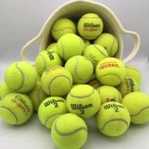 25 pcs Tennis Balls, pre-owned. Great for Dog Toys, Walkers
